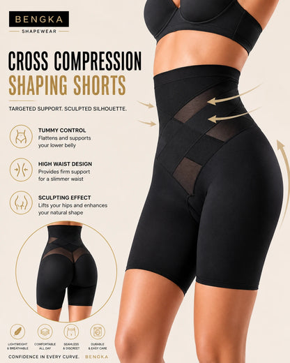 Cross-Compression Shaping Shorts
